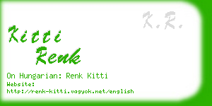 kitti renk business card